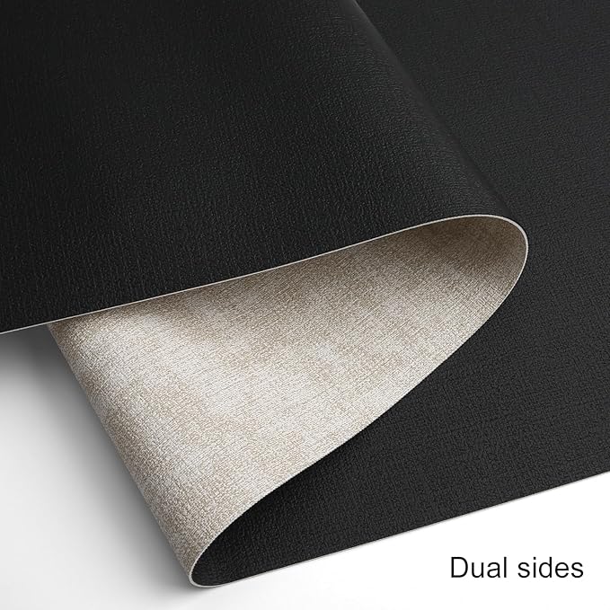 Table Runners 72 Inches Long, Dual-Sided Faux Leather Farmhouse Table Runner Waterproof Non-Slip for Living Room Party Home Decor Holiday Decorations(Cream-White Black, 15 x 72 Inch)