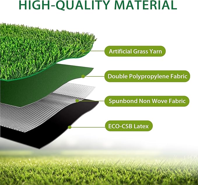 Artificial Grass Mat 12X12 in,0.6 in Thick,FakeTurf Patch Tiles Indoor Outdoor Garden Lawn Patio,Realistic Grass Rug Lawn Landscape Squares for DIY Crafts Miniature Garden