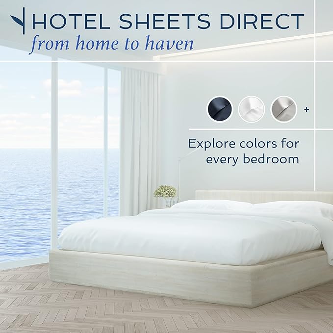 Hotel Sheets Direct 4 Piece Bed Sheet Set Full Size, 100% Viscose Derived from Bamboo Sheets Set with 2 Pillowcases, Cooling & Breathable Luxury Bedding, Moisture-Wicking & Silky Soft Texture, Gray