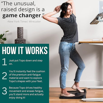 Topo Mini by Ergodriven | The Smaller Not-Flat Standing Desk Anti-Fatigue Mat with Calculated Terrain (Mulberry Purple)