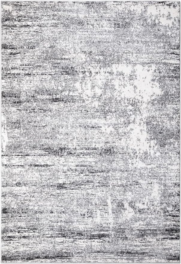 Keen Home Design Area Rugs - Non-Shedding, Thick Pile Abstract Rugs for Kitchen, Living Room, Bedroom, Dining Room, Entryway (Abstract Cream/Grey, 5'11'' x 9'2'')