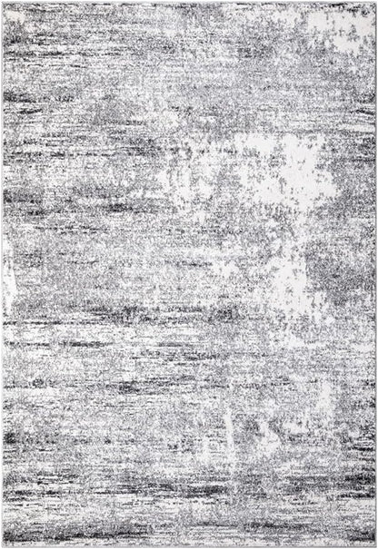 Keen Home Design Area Rugs - Non-Shedding, Thick Pile Abstract Rugs for Kitchen, Living Room, Bedroom, Dining Room, Entryway (Abstract Cream/Grey, 5'11'' x 9'2'')