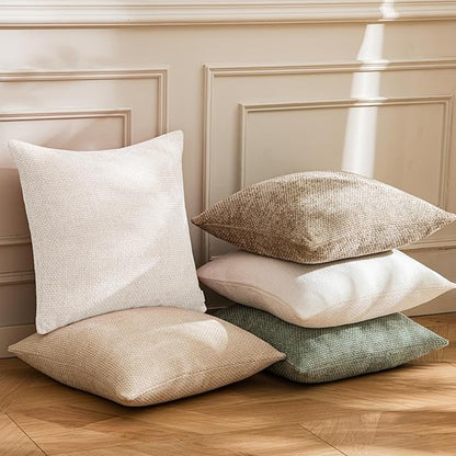 a moment Christmas White Chenille Throw Pillow Covers 12x20 Inch Pack of 2 Modern Decorative Throw Pillow Covers Farmhouse Cross Throw Pillowcases Home Decor for Sofa Bedroom Living Room Spring