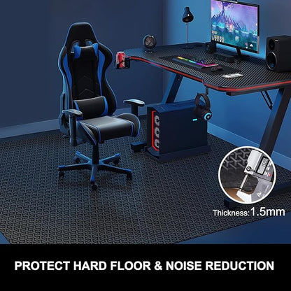 Office Chair Mat for Hard Floor, 50"x60" Large Computer Chair Mat, Unique Y-Shaped Pattern Floor Protector Rug for Rolling Chairs, Anti-Slip PVC Desk Floor Mat for Work, Home, Gaming