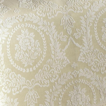 Timeless Vintage Style Bedding with Fringe Edges | Neutral Sage and Ecru | Textured Matelasse Rose Medallions and Leaves | 3-Pc Lightweight Bed Set: Oversized Queen Bedspread & 2 Standard Pillow Shams