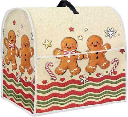 Christmas Mixer Cover for Kitchen Aid 4.5-5 Qt Mixer, Gingerbread Man Small Appliance Dust Covers Universal for Air Fryers, Coffee Makers, Christmas Decor for Kitchen