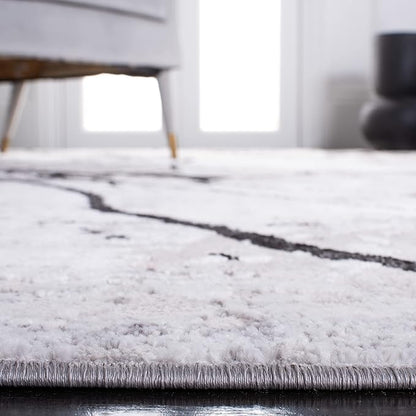 SAFAVIEH Amelia Collection Runner Rug - 2' x 8', Grey & Black, Modern Abstract Design, Non-Shedding & Easy Care, Ideal for High Traffic Areas in Living Room, Bedroom (ALA293K)