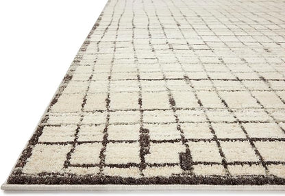 Loloi Jeremiah Brent Bleecker Collection BLE-01 Ivory/Charcoal 9'-2" x 13' Area Rug