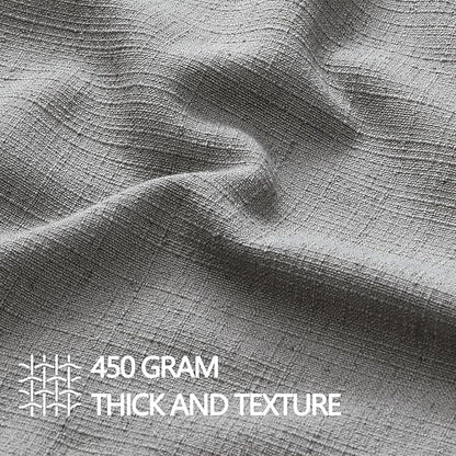 MIULEE Decorative Pillow Covers 20x20, 2 Pack Boho Farmhouse Neutral Throw Pillows for Couch, Thick Textured Modern Linen Cushion Cases Sofa Bed Living Room Home Decor, Grey