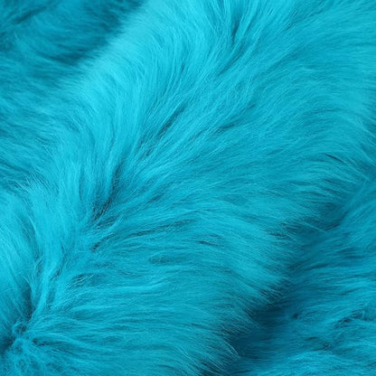 uxcell Heart Shaped Rugs for Bedroom,Small Aesthetic Carpet Girls,Cute Shaggy Floor Mirror Mat,Pastel Furry Throw Rug 2.3ftx3ft, Blue
