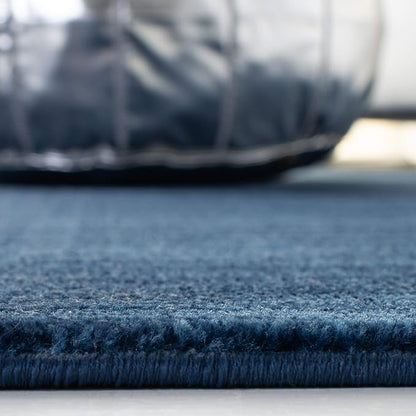 SAFAVIEH Vision Collection Area Rug - 10' Square, Navy, Modern Ombre Design, Non-Shedding & Easy to Clean, Ideal for Living Room, Bedroom, Dining Space (VSN606N)