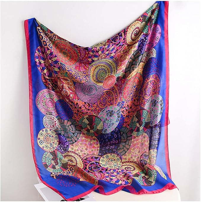 Fashion Scarves Scarf 100% Silk Feeling Scarf Silk Like Scarves Long Lightweight Sunscreen Shawls for Women