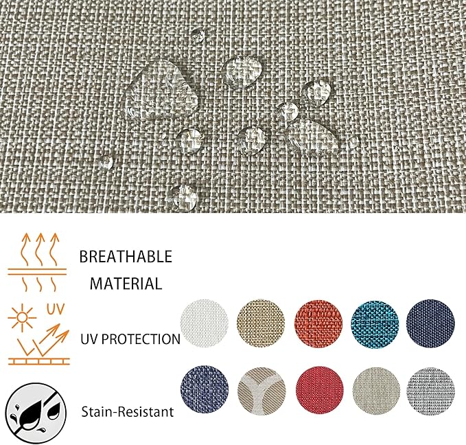 Goodgoods 24x28 inch Outdoor/Indoor Deep Seat Cushions Set of 2 Deep Seat Bottom Resilient Foam Filling Water Repellent Stain-Resistant UV Resistant Weather Resistant Patio Furniture Toffee