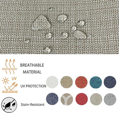 Goodgoods 24x28 inch Outdoor/Indoor Deep Seat Cushions Set of 2 Deep Seat Bottom Resilient Foam Filling Water Repellent Stain-Resistant UV Resistant Weather Resistant Patio Furniture Toffee