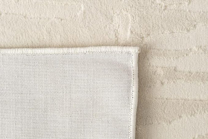 Revival Rugs Shell 5'3"x7'10" Washable Area Rug for Living Room Bedroom - 100% Recycled Oeko-TEX Certified, Medium Pile, Beige, Cream