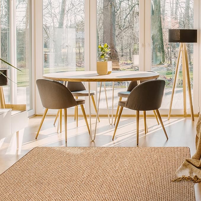 House, Home and More Skid-Resistant Carpet Indoor Area Rug Floor Mat - Praline Brown - 8 Ft X 10 Ft - Non Slip Rubber Backing, Stain Resistant, Dog Friendly, Living Room Bedroom Kitchen Entryway