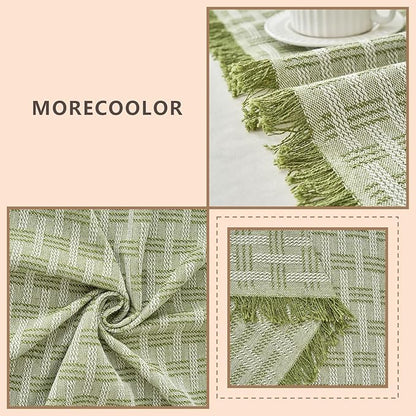 Green Couch Cover Blanket Cute Geometrical Jacquard Washable Sofa Cover for Extra Large Furniture for 3 Cushion Sofa L Shaped Sectional Couch Blanket 71"x 118"