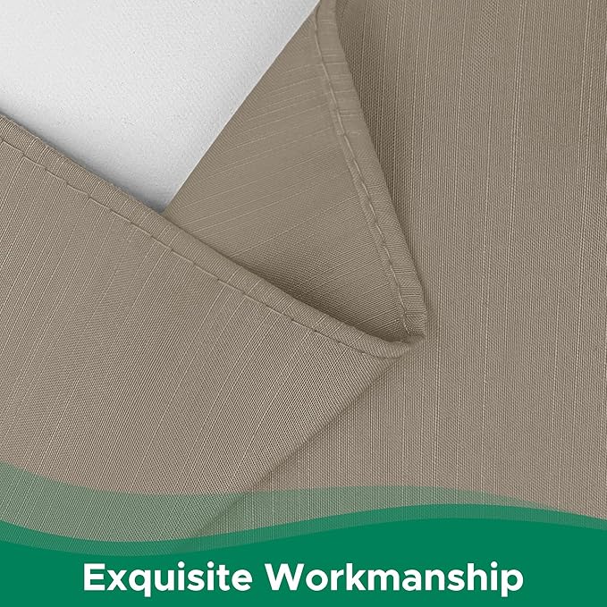 Biscaynebay Wrap Around Bed Skirts for Queen Size Beds 18" Drop, Taupe Adjustable Elastic Dust Ruffles Easy Fit Wrinkle Resistant Silky Luxurious Fabric Machine Washable