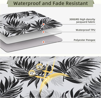 Favoyard Outdoor Seat Cushion 22 x 22 x 3 in Waterproof Pattern Fade Resistant Cover Removable Patio Furniture Cushions Deep Seat & Back Cushion Set with Adjustable Straps for Patio Chair Sofa Couch