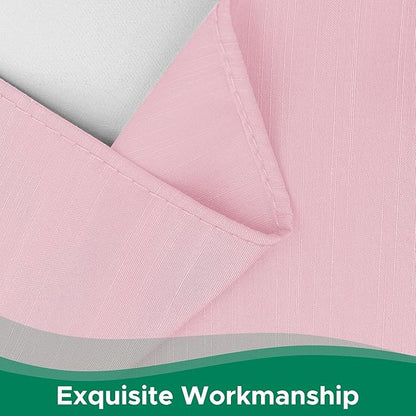 Biscaynebay Wrap Around Bed Skirts for Queen Beds 15" Drop, Pink Adjustable Elastic Dust Ruffles Easy Fit Wrinkle & Fade Resistant Silky Luxurious Fabric Machine Washable