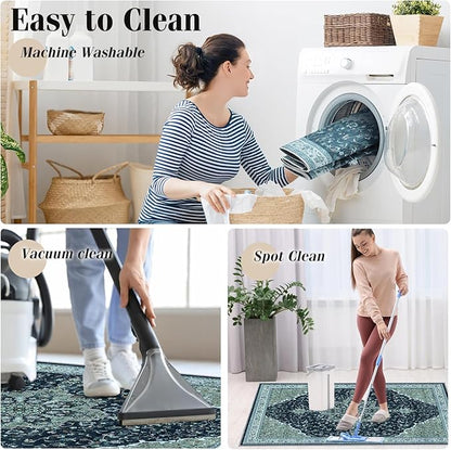 Office Chair Mat for Hardwood Floor&Tile Floor,36"X 48" Heavy Duty Desk Chair Mat for Hard Floors,Under Desk Rug for Rolling Computer Chair,Anti Slip,Low Pile Carpet Floor-Black Gray