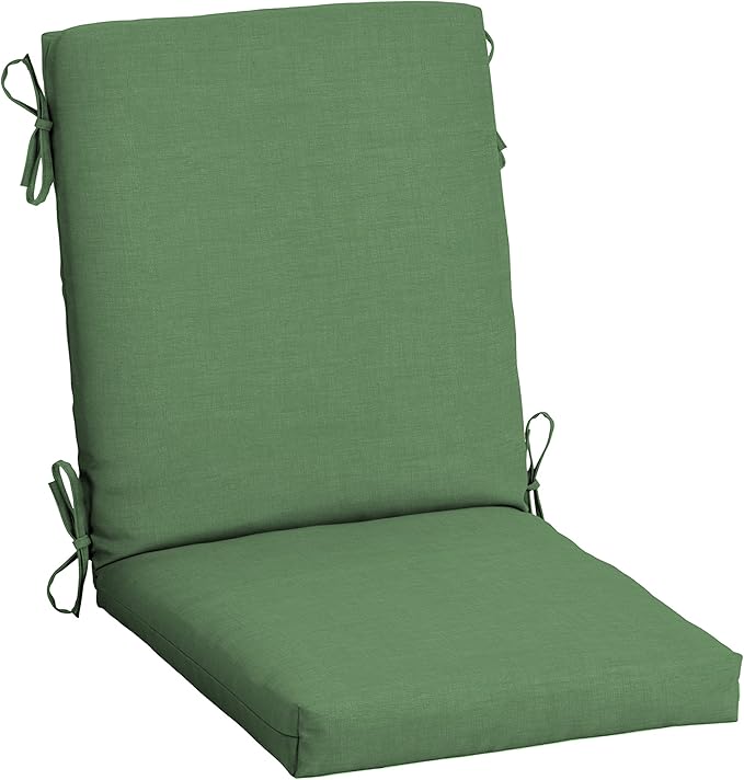 Arden Outdoor Dining Chair Cushion, 2 Pack, 20 x 20, Rain-Proof, Fade Resistant, Bright Moss Green Leala