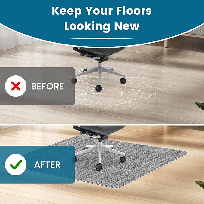 Warmstar Office Chair Mat for Hardwood Floor,Desk Chair Mat,Floor mat for Office Chair, 30" x 48"