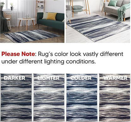 Keen Home Design Area Rugs - 2x20 Non-Shedding, Abstract Rugs for Kitchen, Living Room, Bedroom, Dining Room, Entryway - Size: 2'8" x 20', Multi