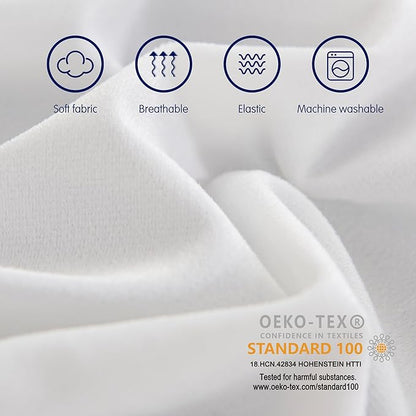 SyMax 7.8"x38" Body Pillow for Twin Bed, Memory Foam Bolster w/Removable Velvet Cover, Headboard Gap Filler Pillow, White