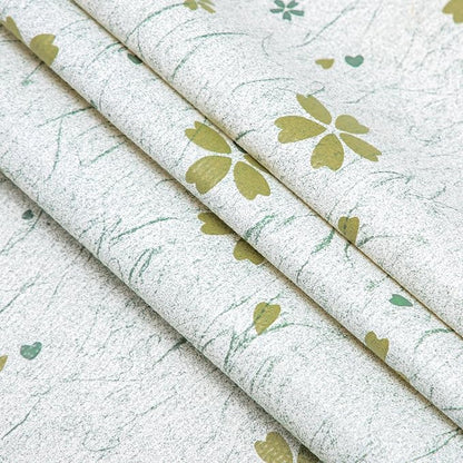 RAY STAR 18X96 Inch Shelf Liner for Kitchen Cabinets, Non-Adhesive Cabinet Liner Washable, PVC Drawer Liner for Dresser Non-Slip Bathroom (Green-Floral)(1 Roll)