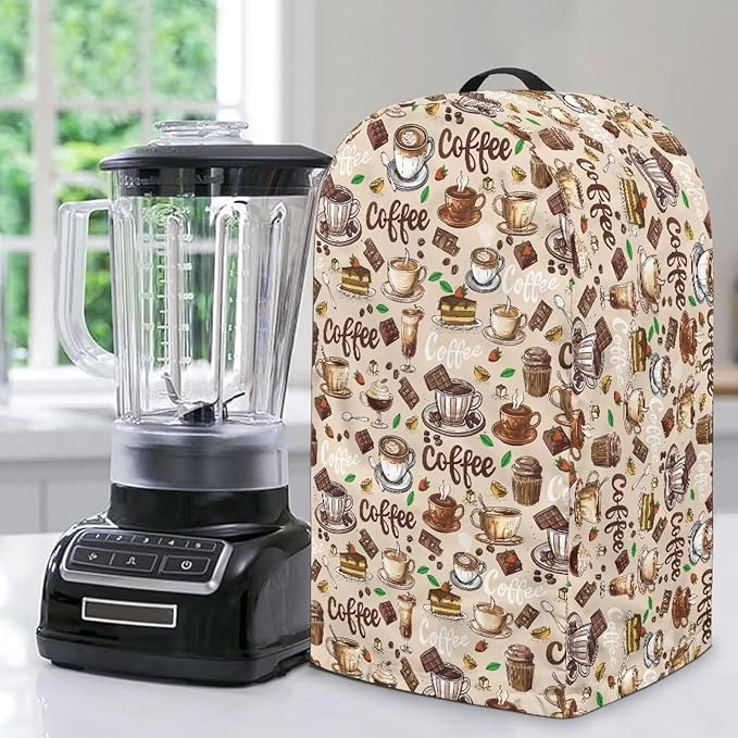 Tea Coffee Blender Dust Cover for Stand Mixer Appliance, Anti Fingerprint Polyester Dust Proof Stain Resistant Blender Covers for Home Kitchen
