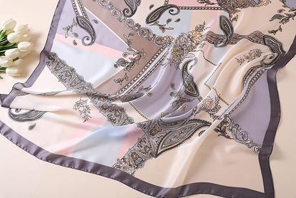 Fashion Scarves Scarf 100% Silk Feeling Scarf Silk Like Scarves Long Lightweight Sunscreen Shawls for Women