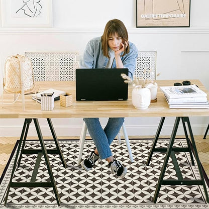Office Chair Mat for Hardwood Floor, 60"x45" Easy Glide Computer Desk Mat Protector for Rolling Chair Under Desk Rug Nonslip Backing, Machine Wash, (Modern)