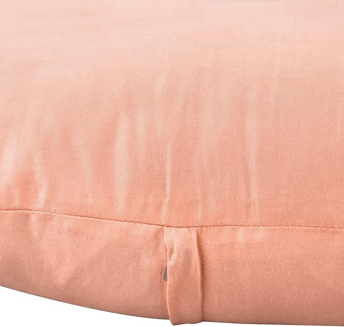 Thmyo 4-Pack 100% Cotton Comfortable Solid Decorative Throw Pillow Case, Square Cushion Cover Pillowcase Sublimation Blank Pillow Covers DIY Throw Pillowcase(18x18 inch/ 45x45cm,Sakura Pink)