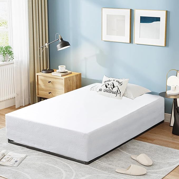 Queen Bed Skirt-Box Spring Cover with 18 Inch Tailored Drop,Wrinkle and Fade Resistant Hotel Wrap Around Bed Skirts,Bed Frame Cover (Wave Pattern White, Queen-18 Drop)