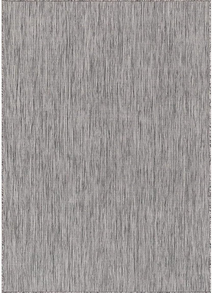 Washable Indoor Outdoor Rug 5x7 Weather Resistant Area Rugs Modern Solid for Porch Deck Balcony Backyard Patio Outside Carpet (5 X 7 Silver Grey)