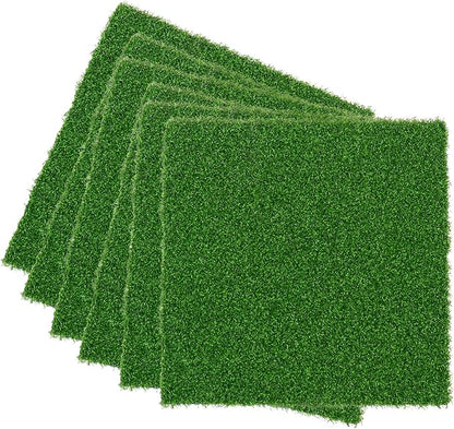 Artificial Grass Mat 12X12 in,0.6 in Thick,FakeTurf Patch Tiles Indoor Outdoor Garden Lawn Patio,Realistic Grass Rug Lawn Landscape Squares for DIY Crafts Miniature Garden
