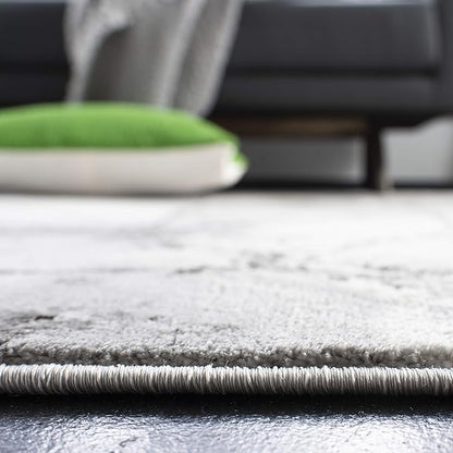SAFAVIEH Craft Collection X-Large Area Rug - 12' x 18', Grey & Silver, Modern Abstract Design, Non-Shedding & Easy Care, Ideal for High Traffic Areas in Living Room, Bedroom (CFT877G)