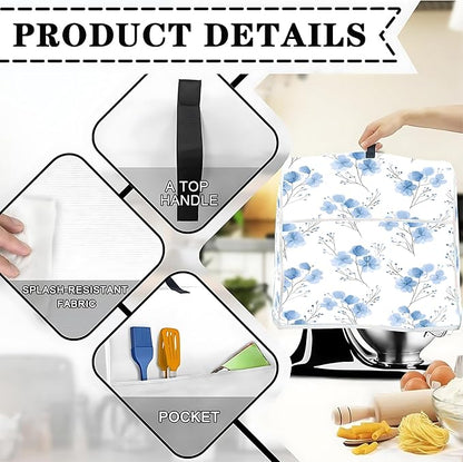 Mixer Dust Cover for 6-8 Qt Stand Mixer, Cloth Cover with 2 Storage Pockets for Stand Mixer Protective Covers Large for 6-8 Quart Mixer