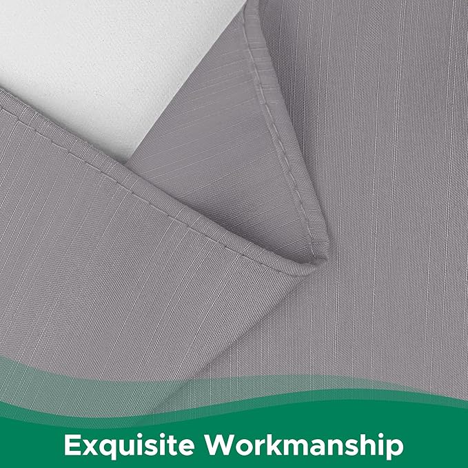 Biscaynebay Wrap Around Bed Skirts for Queen Size Beds Extra Long Drop of 21", Silver Grey Adjustable Elastic Dust Ruffles Easy Fit Wrinkle Resistant Silky Luxurious Fabric Machine Washable