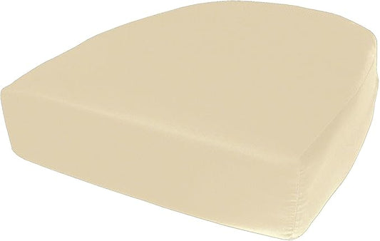 Cushion Source Rounded Back Seat Cushion, 19.5" x 20" x 5" deep Indoor and Outdoor Durable seat Cushion Made with Fade Resistant Sunbrella Fabric, Hidden Zipper, Sunbrella Canvas Vellum