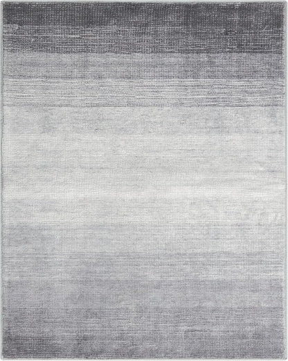 Wonnitar Modern Ombre Washable 8x10 Rug, Non-Slip Soft Grey Area Rugs for Living Room, Non-Shedding Large Bedroom Rug, Gradient Ultra-Thin Stain Resistant Floor Carpet for Dining Table (Grey, 8'x10')
