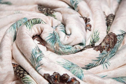 CARSTENS, INC. Ultra Premium Super Soft Plush Sherpa Fleece Oversized Throw Blanket 54" x 68", Pinecone