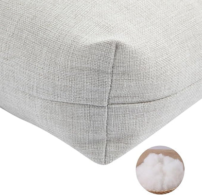 FUNHOME Outdoor Bench Cushion 48 x18 inch with Non-Slip Grips,Water Resistant Porch Swing Cushion,Bench Pillow Pads,Tufted Cushions for Patio Garden Furniture,48" Seat Cushions(White Gray)