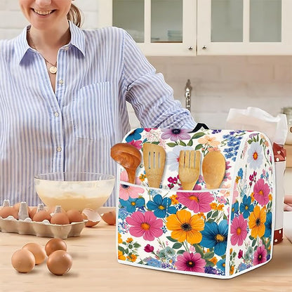 Mixer Dust Cover for 6-8 Qt Stand Mixer, Cloth Cover with 2 Storage Pockets for Stand Mixer Protective Covers Large for 6-8 Quart Mixer
