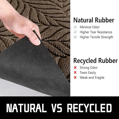 Yimobra 47x24 Large Door Mat Outdoor Indoor, All-Season Waterproof Door Mat Outside Entrance, All-Weather Non-Slip Outside Doormat for Garage Patio Entryway, Brown