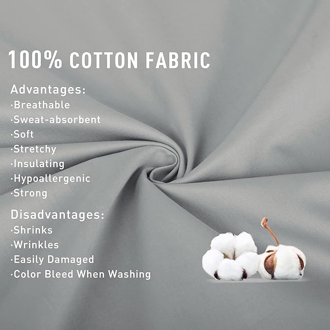 Sunflower California King Fitted Sheet, 1-Piece Deep Pocket Fitted Bottom Sheet 16", 100% Cotton Sateen Soft Breathable, Silver Gray