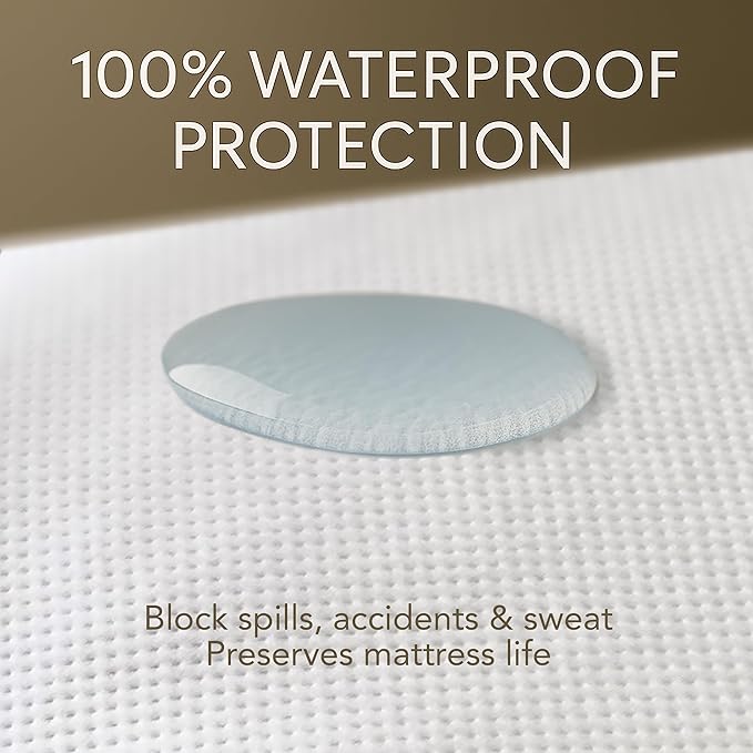 King Size Premium Mattress Protector | 100% Waterproof Tencel Cover | Cooling & Breathable Deep Pocket Mattress Pad King | Noiseless, Hypoallergenic, Soft, Washable Fitted Bed Protector