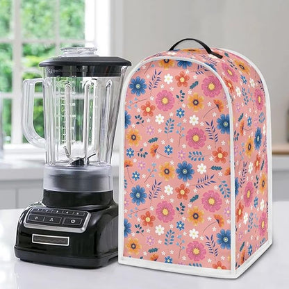Blender Dust Cover Stand Mixer or Coffee Maker Appliance Cover, Anti Fingerprint Polyester Dust Proof Stain Resistant Blender Cover for Home Kitchen, Pink Floral Blossom