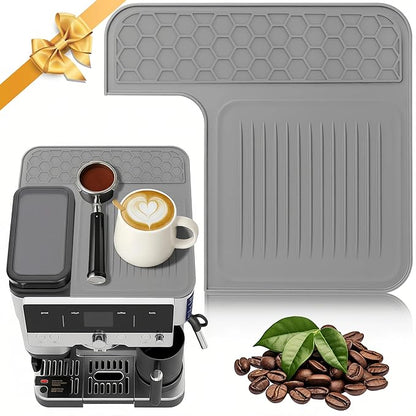 Top Mat for Ninja Luxe Cafe Espresso Machine ES601 ES701, Protects Top Surface, Anti-scratch, Easy to Clean, Heat Resistant, Non-Slip Silicone Coffee Machine Mat for Ninja Luxe Cafe Accessories, Gray